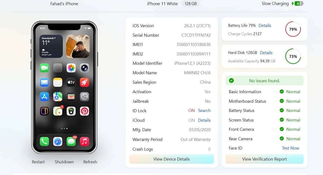 iPhone 11 dual physical sim pta approved water packed

                                                            alt=