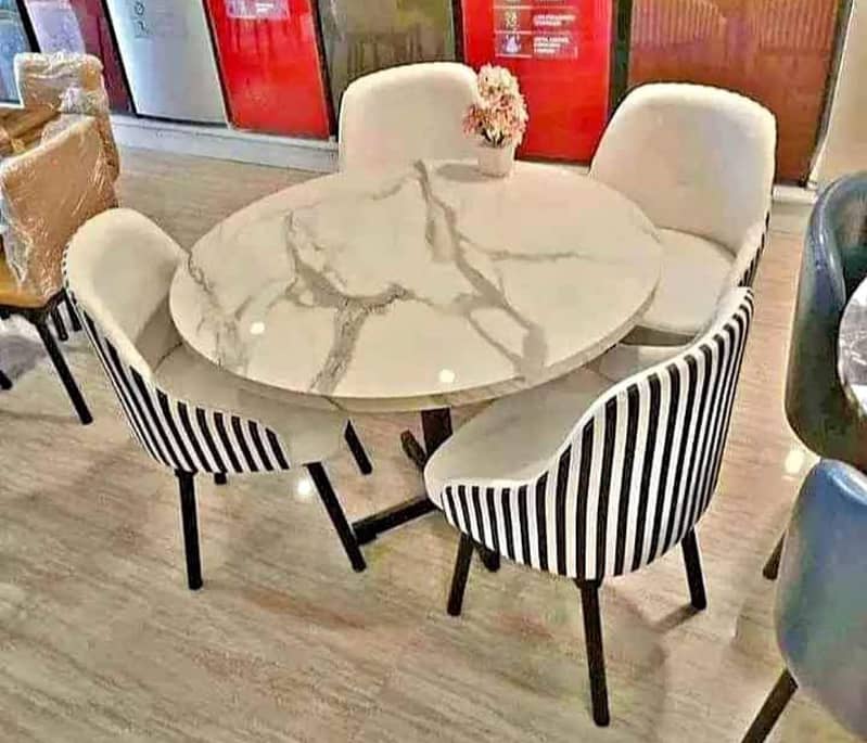 6 seater dining table/UV top table/metal steel chair/luxury dining set

                                                            alt=