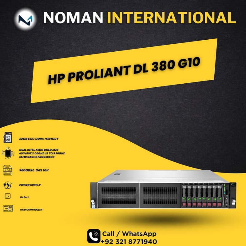 HP PROLIANT DL 380 G10  Dual Intel Xeon Gold 6138 40C/80T | servers

                                                            alt=
