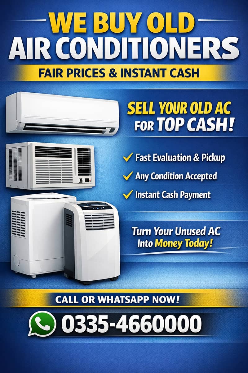 Old AC Air Conditioners old & Dead AC Fair Prices & Instant Cash

                                                            alt=