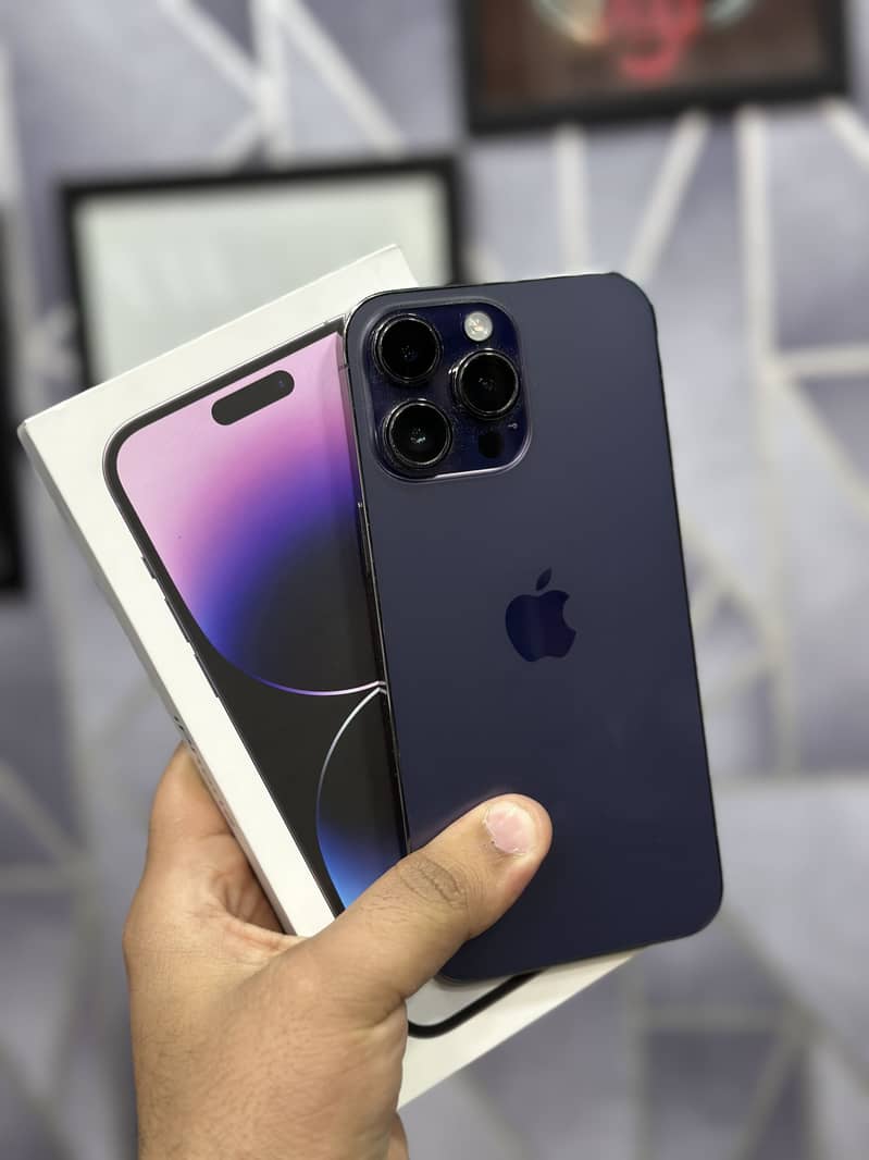 iphone 14 Promax 256GB Pta Approved Dual Physical

                                                            alt=