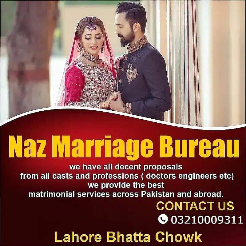 Marriage Bureau , Online Rishta Services , Abroad Proposals

                                                            alt=