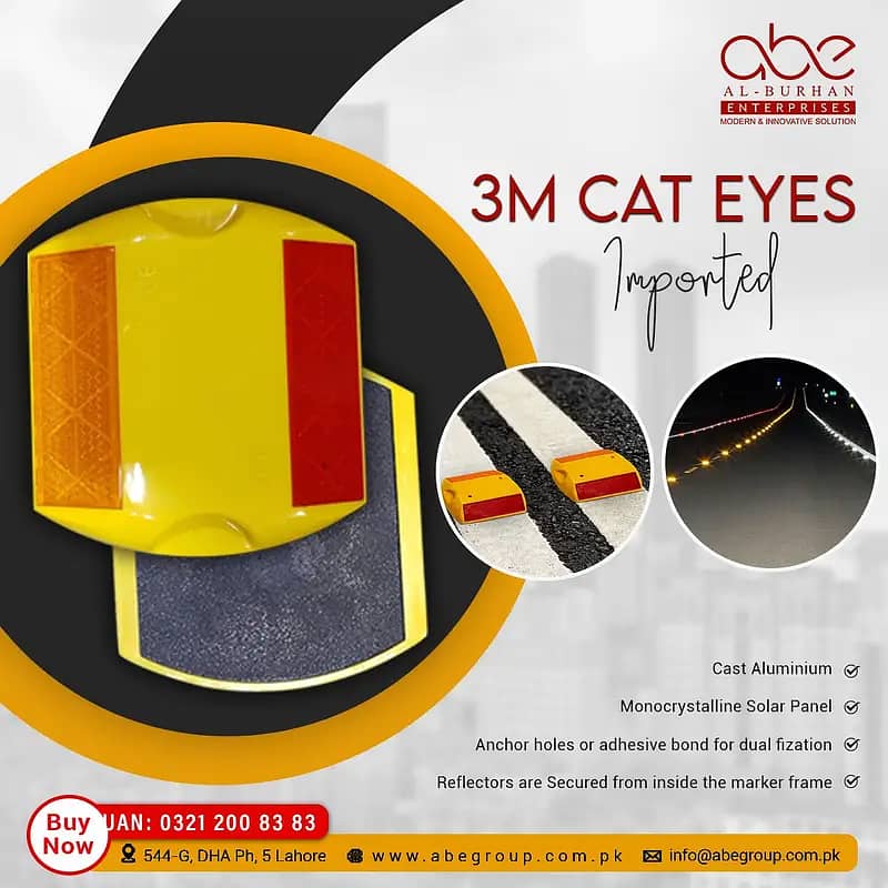 3M Plastic Cateyes Aluminum Solar Road Stud Speed Bracker

                                                            alt=