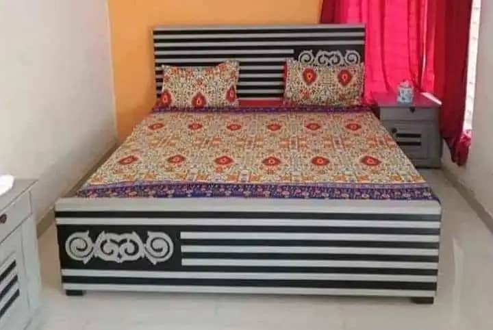 Bed /Poshish Bed /Double Bed/king Size Bed/Bed Dressing Side Table

                                                            alt=