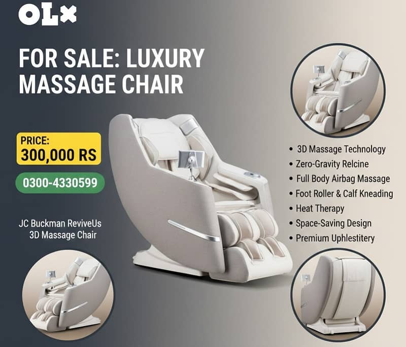 JC Buckman ReviveUs 3D Massage Chair | Electric Massager | Recliner

                                                            alt=