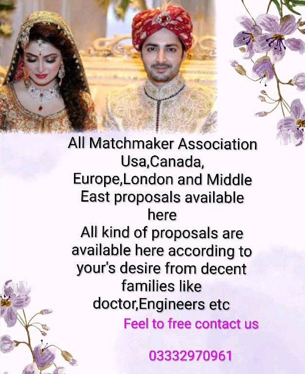 Marriage Bureau , Online Rishta Services , Abroad Proposals

                                                            alt=