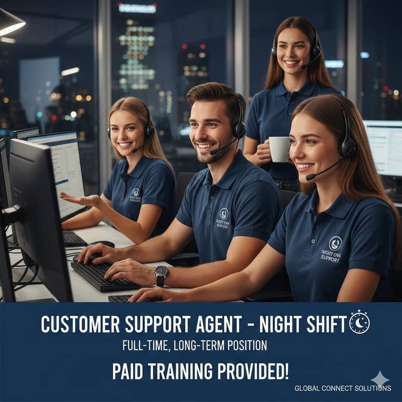Customer Support Agent - Full Time - Night Shift - Urgent!

                                                            alt=