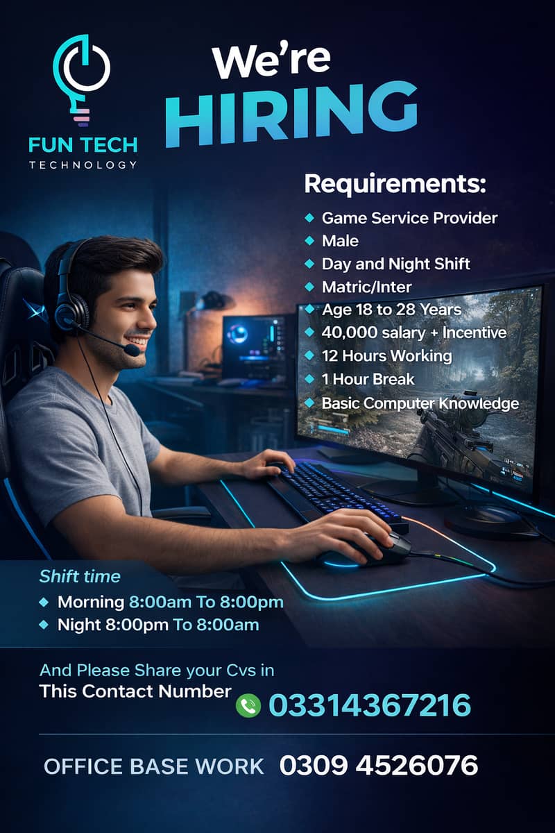 Job For Game Lovers Software House in Lahore | Jobs | Staff Required

                                                            alt=