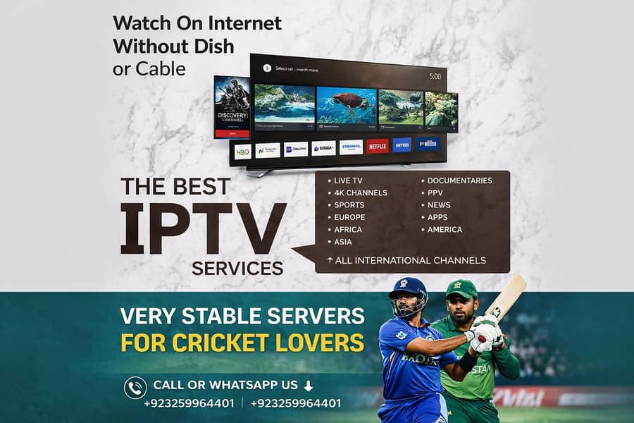Best IPTV Service No Buffering No Freezing Watch Cricket Smoothly

                                                            alt=