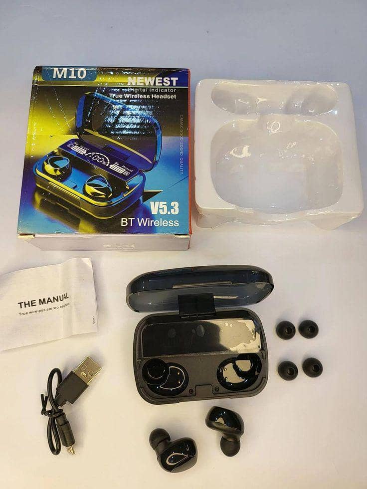 M10 V5.3 Wireless Bluetooth Earbuds with LED Display – New Pack

                                                            alt=