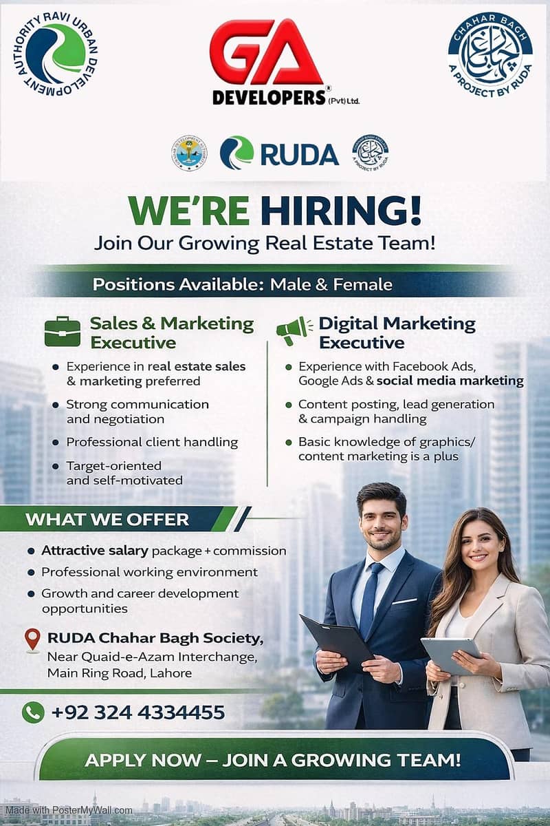 Sales & Marketing & Digital Marketing Executive Male &Female Required

                                                            alt=