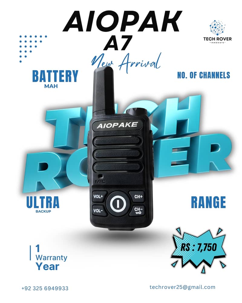 Walkie talkie ,Motorola, Aiopak A7 kenwood | Wirless Set |High Quality

                                                            alt=