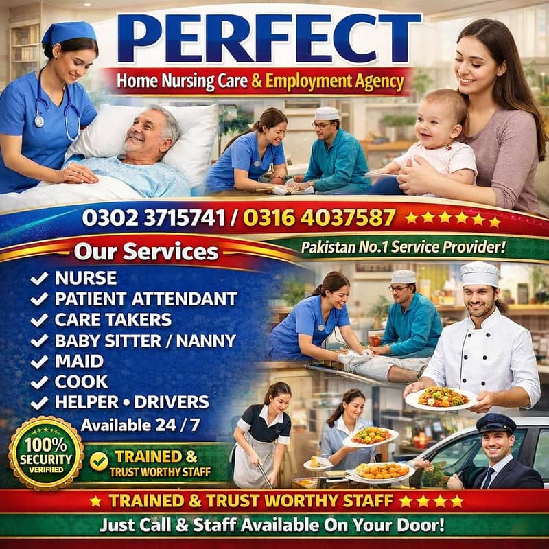 Nurse/ Care Takers/Patient attendant/Baby sitter/Nanny/Maid/Cook etc

                                                            alt=