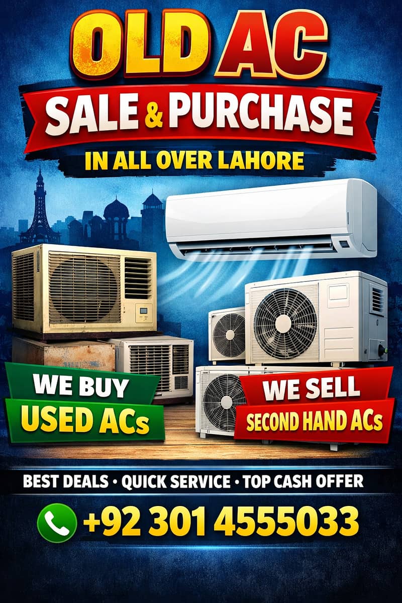 OLD AC SCRAP AC SPLIT AC SELL YOUR WINDOW AC PORTABLE AC

                                                            alt=