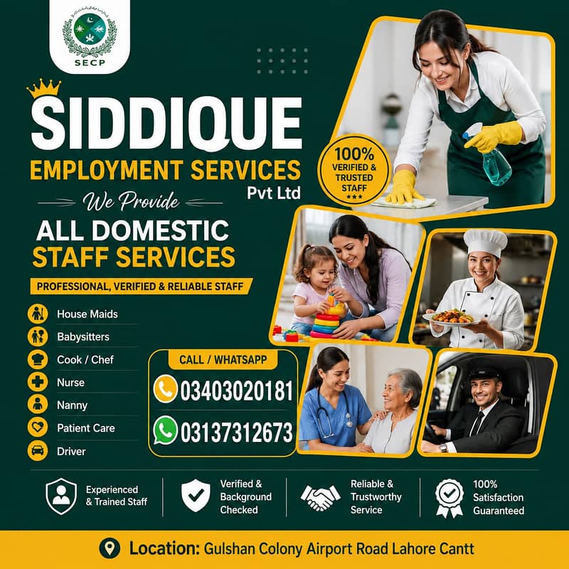Maid/House Maids/Cook/Driver/Babysitter/Couple/Patient Care/Helper

                                                            alt=