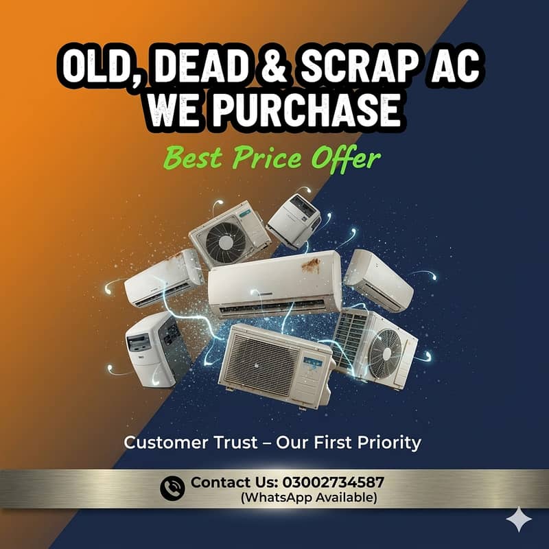 Dead AC Buyer / Split / Window AC Scrap Buyer

                                                            alt=
