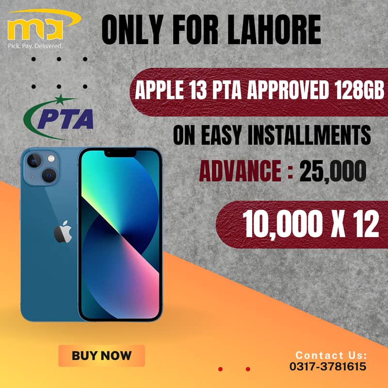 Apple iPhone 13 Pta Approved 128GB On Installment

                                                            alt=