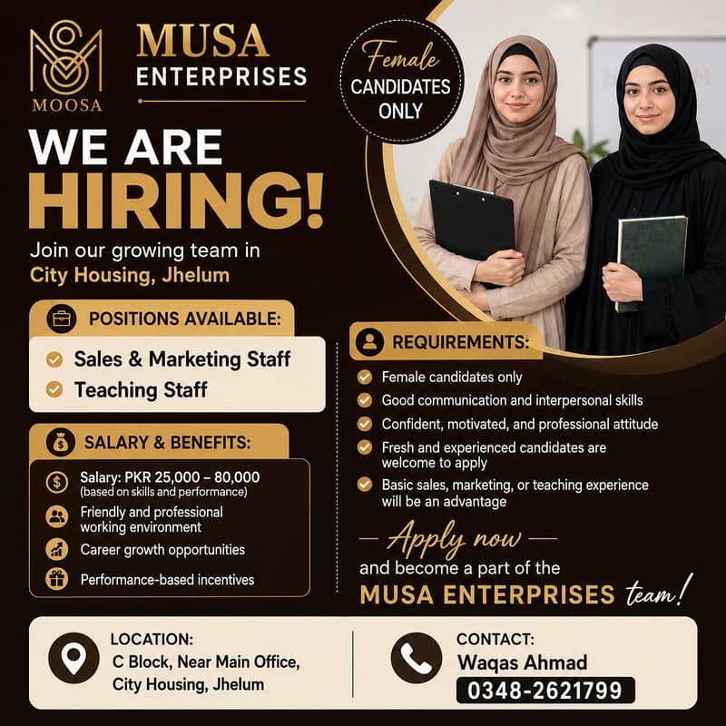 Urgent Hiring | Female Sales & Marketing | Teaching Staff Jobs

                                                            alt=