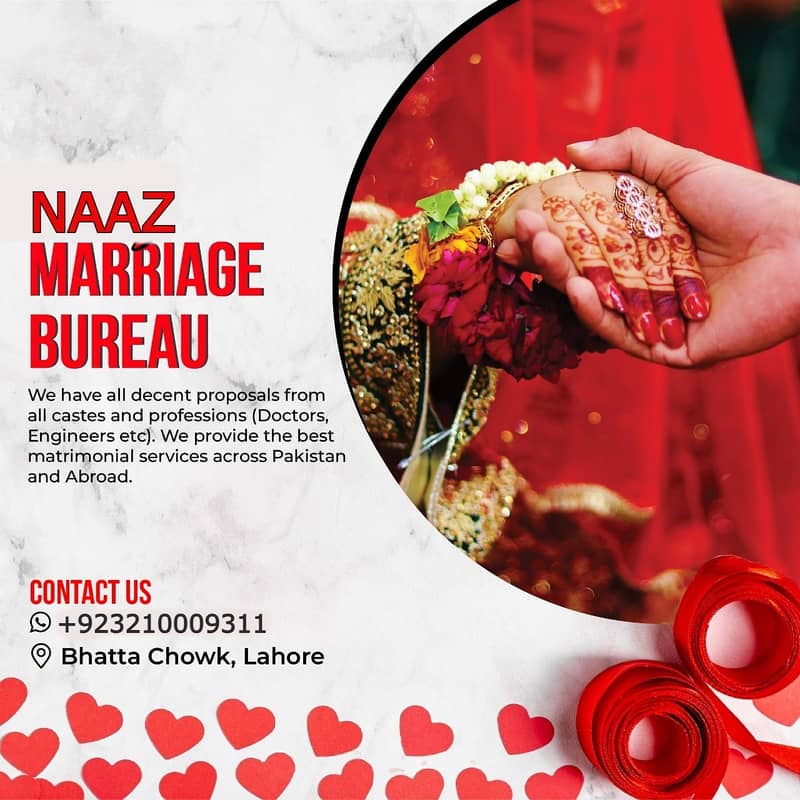 Marriage Bureau , Online Rishta Services , Abroad Proposals

                                                            alt=