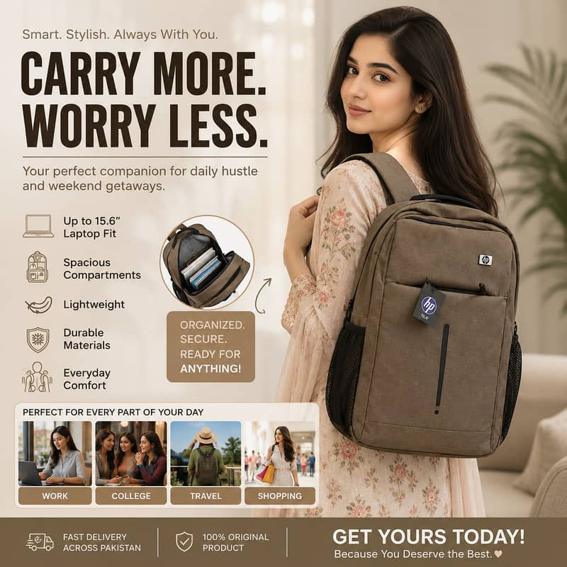 Laptop Bag |Premium Travel Backpack| Waterproof School & Office Bag

                                                            alt=