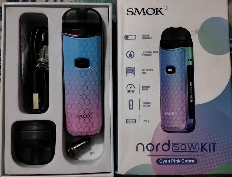 Smoke Nord 5 long lasting 1800 mAh battery  50 watts . 18 plus

                                                            alt=
