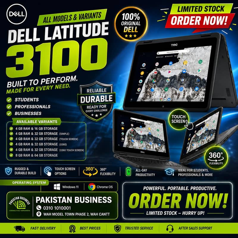 Dell Latitude 3100  - Windows 10 - Chrome OS

                                                            alt=