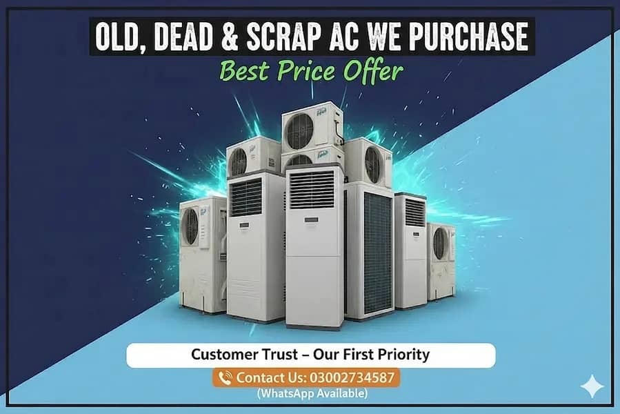 Dead AC Buyer / Split / Window AC Scrap Buyer

                                                            alt=