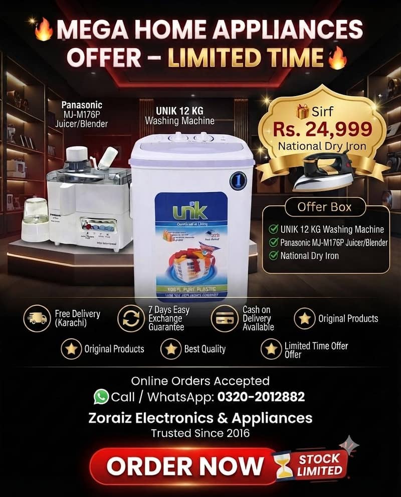 MEGA HOME APPLIANCES OFFER – LIMITED TIME

                                                            alt=