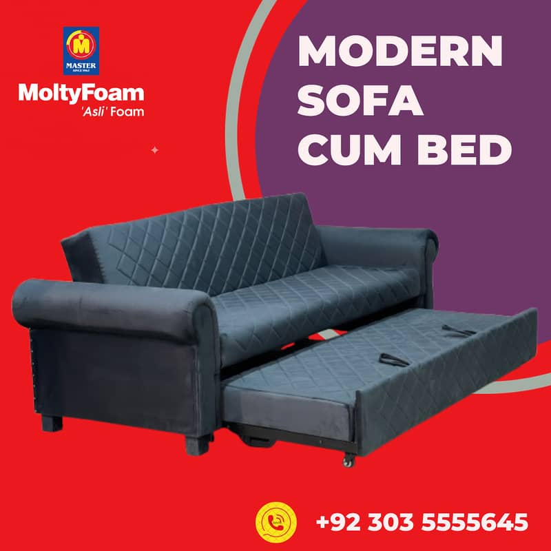 sofa cum bed (2in1)(sofa+bed)(Molty foam)(10 years warranty )

                                                            alt=