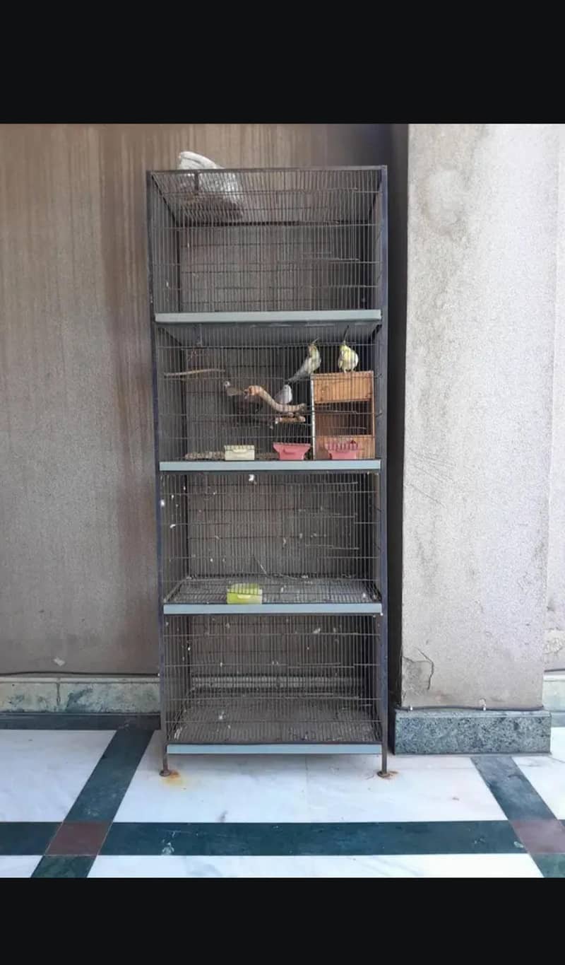 2.5 by 1.5 feet 4 portion parrot cage

                                                            alt=