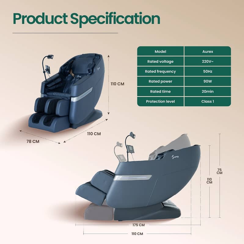 Sereno Life Aurex Full Body Massage Chair, Latest Massage Technology

                                                            alt=