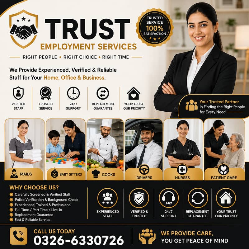 Maids / House Maids / cook / House chef / Baby Sitter maid available

                                                            alt=