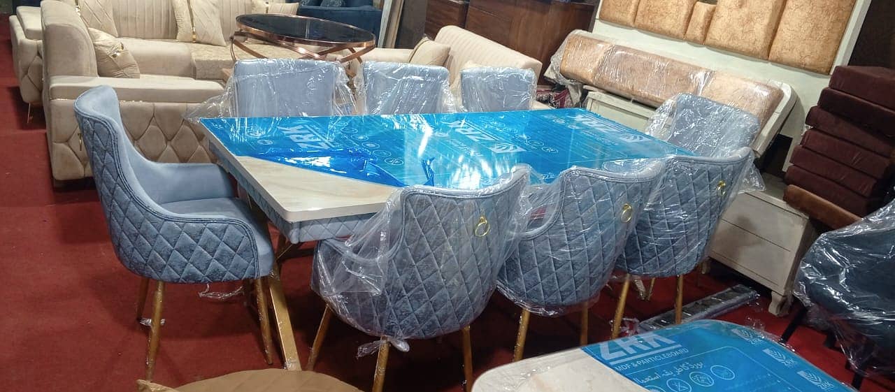 six seater dining table ser/restaurant furniture/luxury dining chairs

                                                            alt=