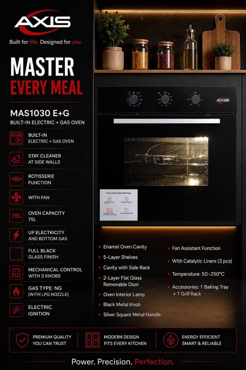 Built-In Electric Oven 60L | 7 Functions with Fan | 60CM Oven

                                                            alt=