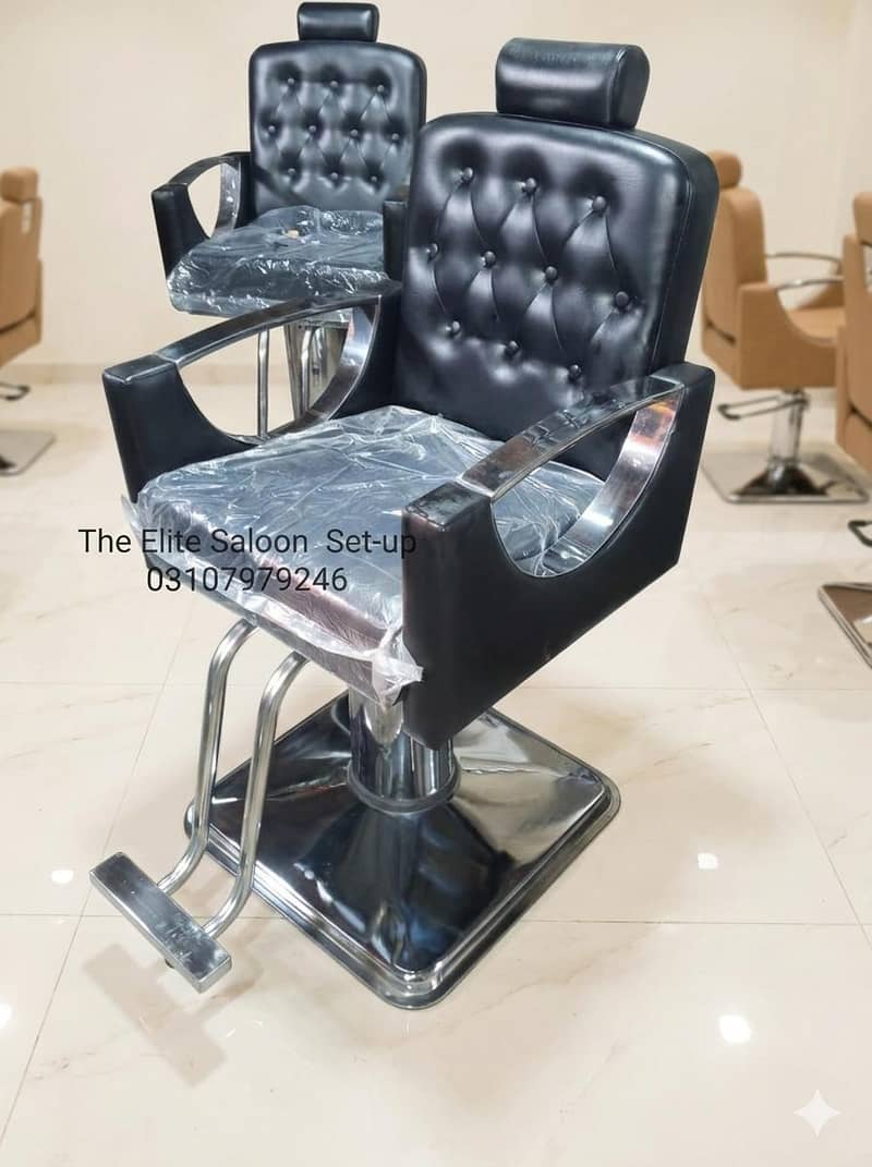 Barber chair/Cutting chair/ Shampoo unit/Trolly/Saloon Furniture.

                                                            alt=