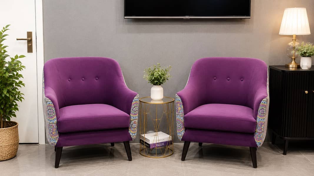 Chairs||Sofa Chairs || Luxury Chairs || Pair of Chairs Renome for sale

                                                            alt=