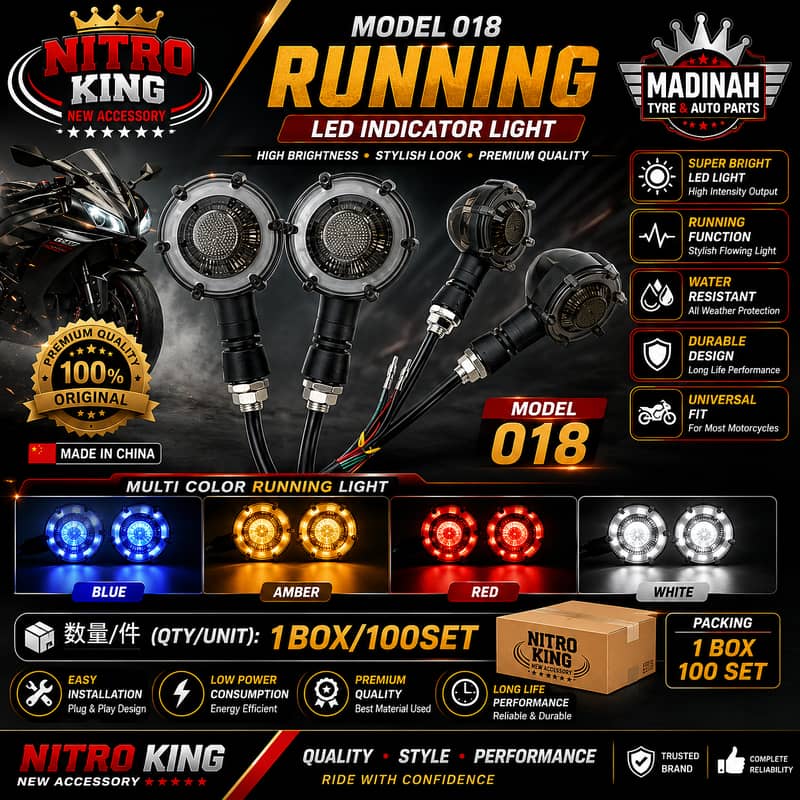 Nitro King Model 018 Running LED Indicator Light

                                                            alt=