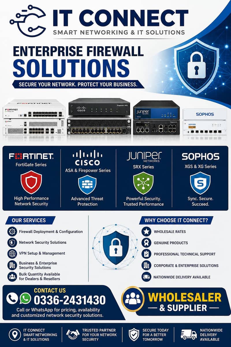 Fortinet | Cisco | Juniper | Sophos Firewall | IT Solutions

                                                            alt=