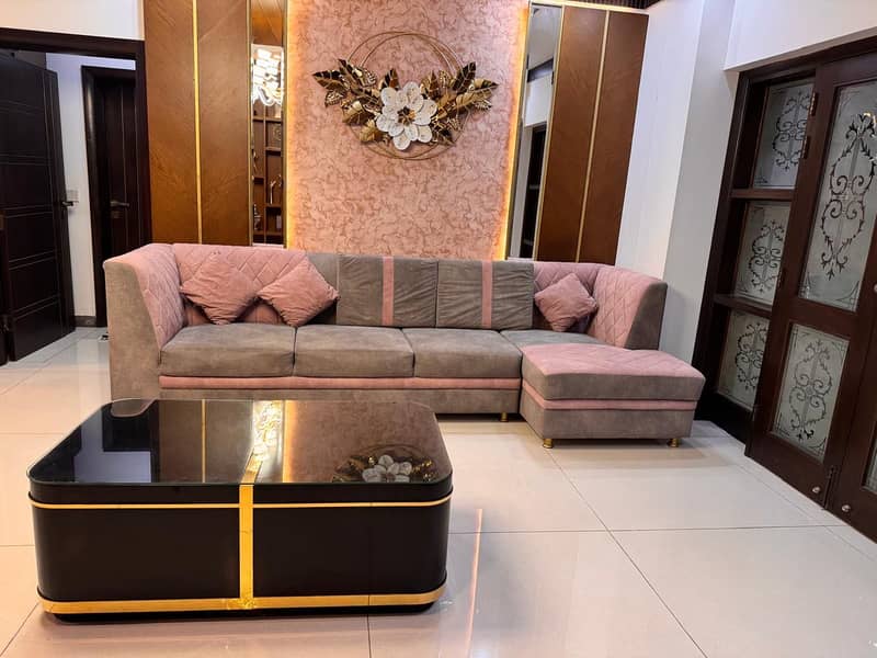 L shape sofa , wooden sofa , solid sofa , sofa set , with table sofa

                                                            alt=