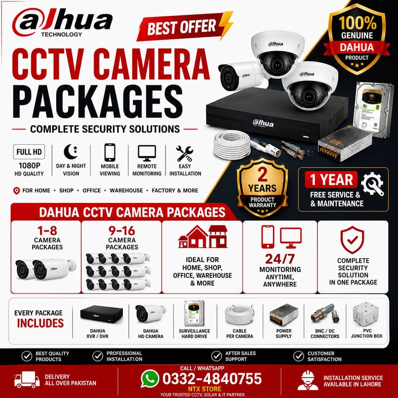 DAHUA CCTV CAMERA PACKAGES | BEST PRICE GUARANTEED

                                                            alt=