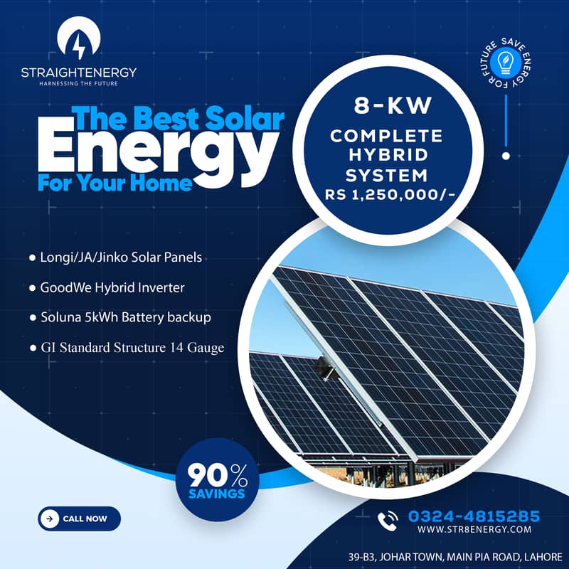8KW Complete Hybrid Solar System Solar Energy Solar Panels & Battery

                                                            alt=